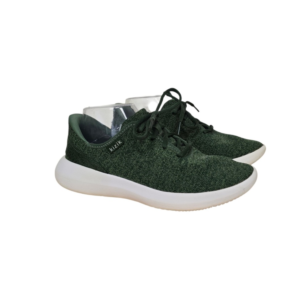 Kizik Madrid Eco Hands-Free Slip On Sneakers Forest Green Knit Mens 6.5 Womens 8